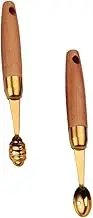 OFFSCH 2Pcs Fruit Scoops with Wooden Handles Digging Spoons for Watermelon Cantaloupe and More Kitchen Gadget for Home and Restaurant Use