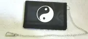 Unisex Black with White Ying Yang Wallet Unisex Men's 4.5" L x 3" W-Brand New!