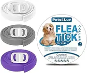 Dog Flea Collar with Tick Repellent, 3 Pack Assorted Colors, Plant Based Ingredients, Up to 2 Years Protection，65cm Length