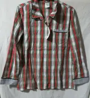 Vineyard Vines Holiday Tartan Marshmellow Lounge Pajama Top Shirt New NWT Size M