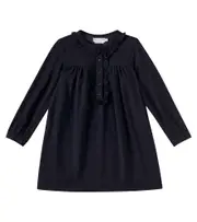 [Bonpoint] Bonpoint Gea ruffled crêpe dress Y 14 blue