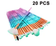 Makeup Brushes, 20-Pieces, Premium Cosmetic Makeup Brush Set for Blending Foundation Powder Blush Concealers Highlighters Eyeshadow Brush Kit-Blue Pink