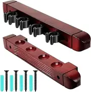 Pool Stick Holder 1 Set Wall Mounted Hardwood Billiard/Pool Cue Rack, Billiard Cue Stand Solid Wood Pool Table Tip Rack Pool Stick Holder Wall Mount