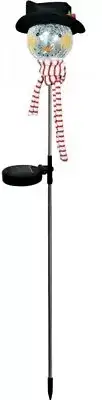 SOLARIS SLL888BB SOLAR POWERED HOLIDAY PATHWAY MARKER SNOWMAN W/HAT+SCARF - NEW!