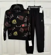 Nike Air Jordan Boy's Jumpman Fleece Hoodie & Jogger Sweatpants Set M 10 12 NWT!