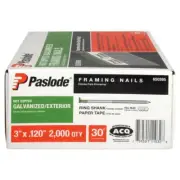 Paslode Collated Framing Nails 3" x 0.120-Gauge Ring Shank Paper (2000 per Box)