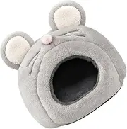Toddmomy Cute Mouse Shape Nest Comfortable Cotton Bed for Guinea Pigs Hamsters Chinchillas Rabbits and Hedgehogs