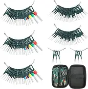 DINYO Upgraded Pin Terminal Removal Tools Kit- 100 Pcs Pin Extractor Tools Car Terminal Ejector Kit, Electrical Wire Connector Pin Release Tools for Automotive Household Devices