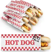 Stock Your Home Hot Dog Wrappers Foil Laminated Paper (100 Pack) 100 Pack
