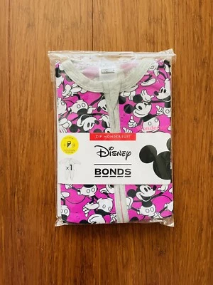 Bonds Disney Mickey Mouse Mania Purple Wondersuit Size 00 BNIP