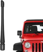 Rydonair Antenna Compatible with Jeep Wrangler JK JKU JL JLU Rubicon Sahara Gladiator (2007-2019) | 7 inches Flexible Antenna Replacement | Designed for Optimized FM/AM Reception