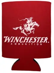 Winchester Ammunition Beer Bottle Koozie Sleeve Collapsible Neoprene Sleeve Red