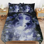 a1516 Corpse Bride Duvet Cover Set, 3 Piece Bedding Set 86x70" Double Sided Printing Decorative Comforter Cover Set (1 Duvet Cover + 2 Pillow Shams)
