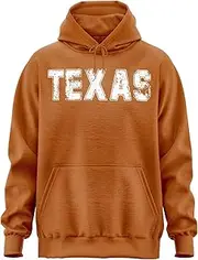 Printbox Originals Texas Hoodie for Men, Longhorn Unisex Style Mens Womens Hooded Sweatshirt, Gameday Apparel