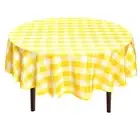 Checkered Round Tablecloth 120 Inch - Waterproof & Wrinkle Resistant Washable...