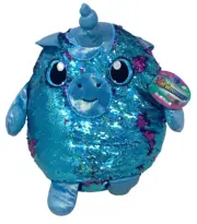 Shimmeez Yaffa The Unicorn a Sparkling Sequin Soft Kids Plush Toy 14”
