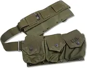 [CDJBHW] WW2 WWII US M1937 BAR Magazine Bag Outdoor Combat Equipment Replica WW2 6-unit Magazine Belt