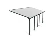 CANOPIA - Feria 3 x 7.3 DIY Patio Cover Kit Dark Grey Clear