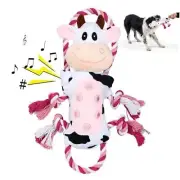 Squeaky Dog Toys, Tug of War Dog Plush Toy for Large Breed, Tough Chewing