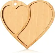 YAOYAOLING Heart Shaped Cheese Board Salad Plate,Plate for Snack Candy Food,Set of 2 Heart Charcuterie Boards.