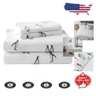 Luxury Warm Cotton Flannel King Sheet Set - Soft & Breathable for Winter Nights