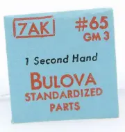 Bulova Second Hand For 7AK Part # 65