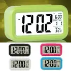 Modern Square Alarm Clock with Temperature Display and Snooze Function