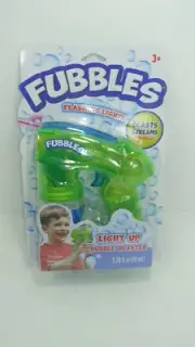 Fubbles Light-Up Bubble Blaster Bubble Making Toy - green. Brand New/Sealed
