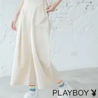 在飛比找momo購物網優惠-【PLAYBOY】極簡LOGO休閒寬褲(卡其色)