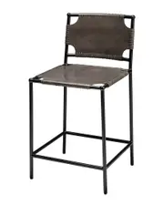 Jamie Young Asher Leather Counter Stool
