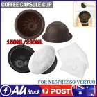 Coffee Capsule Cup Set Reusable Pods Refillable Self Stick for Nespresso Vertuo