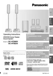 Panasonic SA-HT830V SA-HT833V Home Theater System Owners Instruction Manual