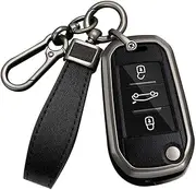 HIBEYO Key Fob Cover for Peugeot 208 2008 301 308 3008 RCZ 508 408 2008 307 Case for Citroen C3 C4 Berlingo 2021
