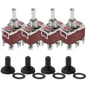 4Pcs Momentary Toggle Switch 12V DC 30A DPDT (ON)-Off-(ON) 6 Pin 3 Position H...