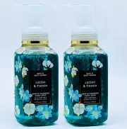 2 Bath Body Works COTTON FREESIA Gentle Clean Foaming Hand Soap 8.75 oz
