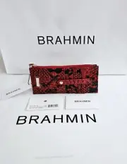 BRAHMIN LIPSTICK OMBRE CREDIT CARD WALLET #HARD TO FIND#