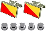 [Select Gifts] Shirt Dress Studs Palermo City Italy Flag Cufflinks