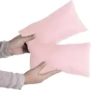 Marrywindix Tiny Pillow 2 Pack Small Decorative Pillow 9.5 x 5.5 in Travel Pillows Soft Pet Pillow for Camping Travel Sleeping Bed Sofa Neck Knee Wrist Support (Pink)