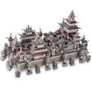 Building Blocks - 3D Metal Puzzle Sky Royal Palace Model DIY Kit, 620-Piece