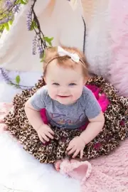 Hot Pink Fluffy Tulle Tutu with Leopard Trim