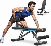 MERACH Adjustable Weight Bench Press,450KG Fast Folding Multi Station Home Gym Equipment Workout Bench Incline,Extended Head Support for Full Body Exercise&Fitness Equipment Strength Training