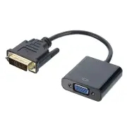 DVI to VGA Cable Adapter ABS Video Cable DVI-D 24+1 Pin Male to Female 1080P HD