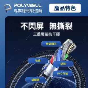 POLYWELL 寶利威爾 Lightning轉HDMI 1080p 2米 影音轉接線 適用於iPhone 6~14