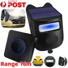 Wireless Driveway Alarm Solar Receiver PIR Motion Sensor Garage Security System