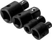 4 PCS Impact Socket Adapter Reducer 1/4-Inch 3/8-Inch 1/2-Inch Impact Driver Conversions Steel Power Nut Driver for Power Drill