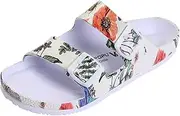 [VICT POPU] Womens Sandals Adjustable Double Buckle Strap Waterproof EVA Flat Slides