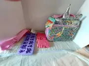 Ombu Unicorn Lunch Bag W/Ice Packs and Shoulder Strap and Ice Tray