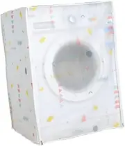 TEHAUX Automatic Washing Machine Cover Premium Peva Case with Geometric Patterns Dustproof Protector for Standard Washers Stylish Home Decor