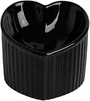 AIMALL Heart-Shaped Ceramic Pet Bowl with Raised Design, Anti-Tip, Wide Base, Microwave & Dishwasher Safe, 5.43"x4.56"x3.14", Ideal for Cats and Small Dogs
