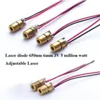 5 million watt Laser diodes Adjustable Lasers 650nm 6mm 3V Dot Diode Module